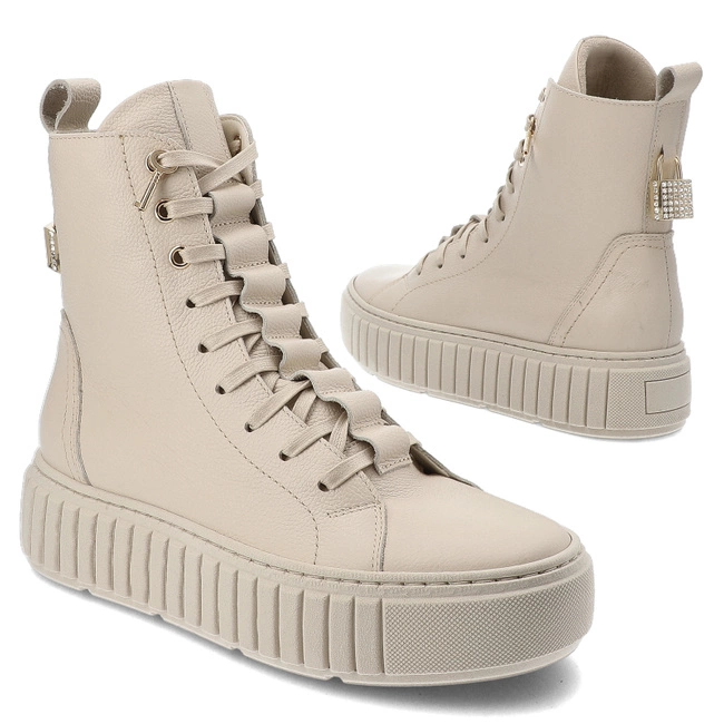 Členkové Topánky Chebello - 4566_-157-000-MIC-S357 Beżowy