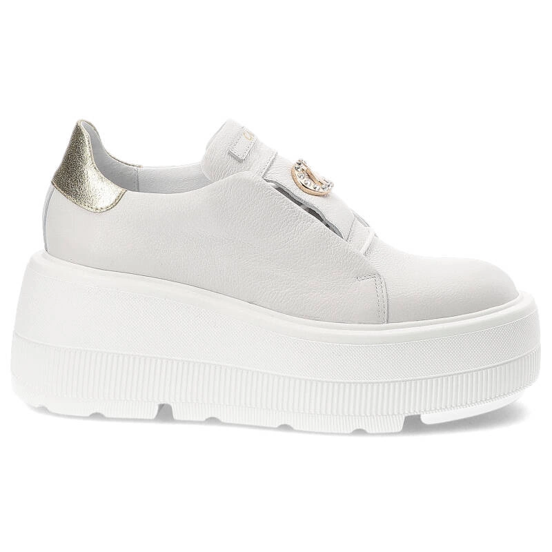 Tenisky Carinii - B9403_-I81-J25-000-G36 Biały/Złoty