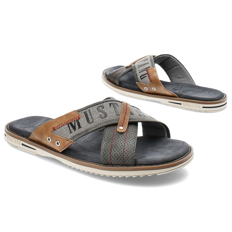 Šľapky Mustang - 4152-705-20 Dunkelgrau