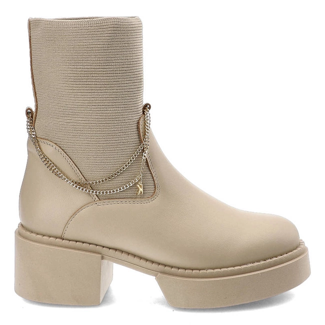 Šnúrovacie Členkové Topánky Karino -  4402/001-F Beż/Lico