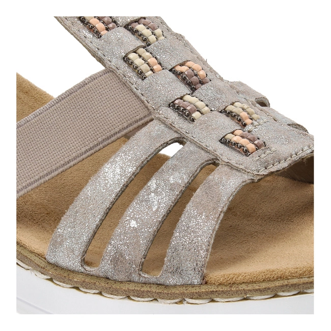 Sandále Rieker - V3822-90 Metallic