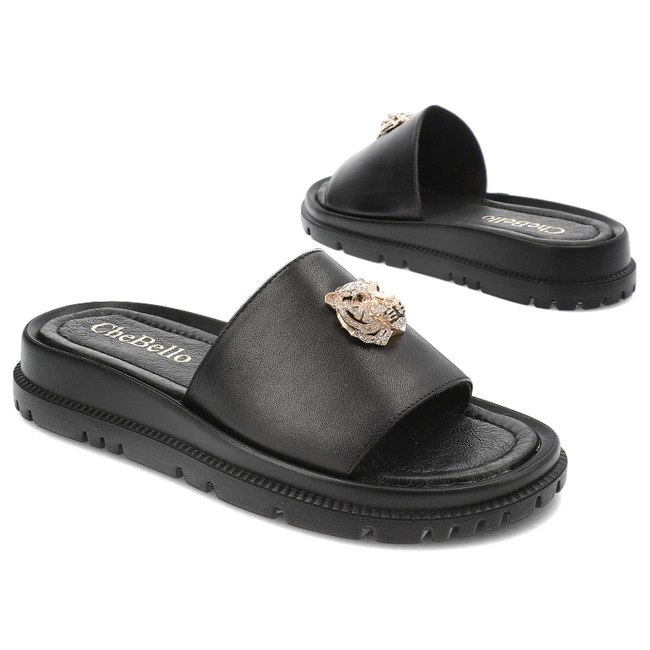 Šľapky Chebello - 4450_-002-000-PSK-S337 Czarny