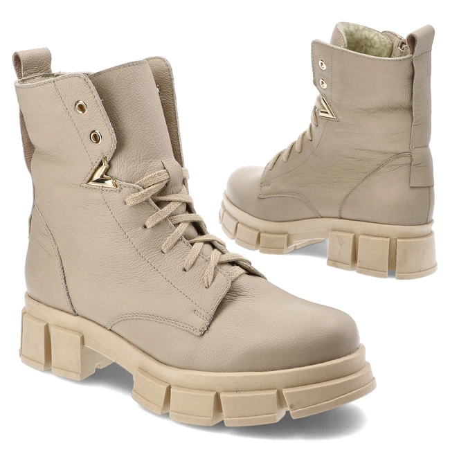 Šnúrovacie Členkové Topánky Armodo - 5-1583-022 Vanilia Verona