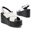 Sandále KARL LAGERFELD - KL33325 010 White Lthr W/Black