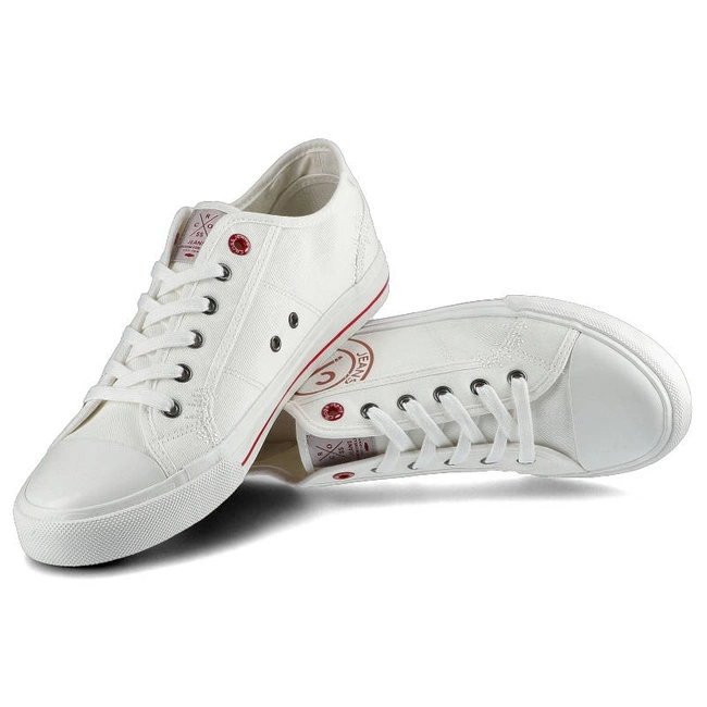 Plátenky Cross Jeans - DD1R4034 Biały