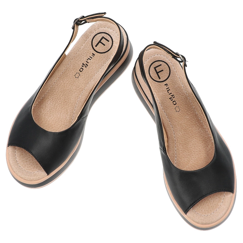 Sandále FILIPPO - DS6153/25 BK Czarny