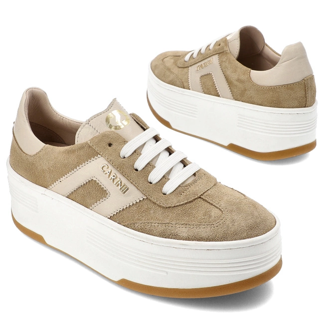 Tenisky Carinii - B9992_-O17-T58-000-G73 Beż