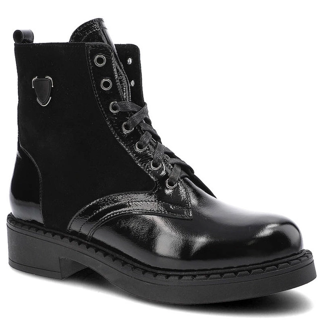 Členkové Topánky Pollonus - 5-1347-002 Czarny Naplak+Welur