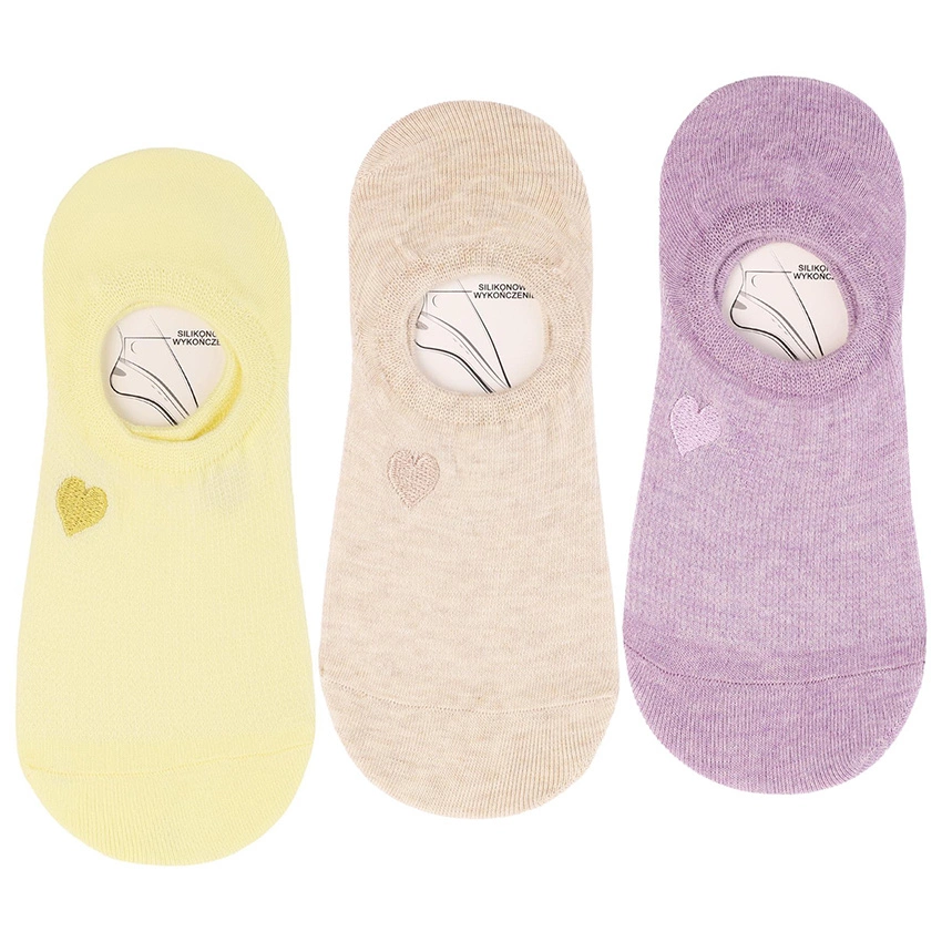 Baleríny MORAJ 3 Pary - CDB200-267 Mix Kolor