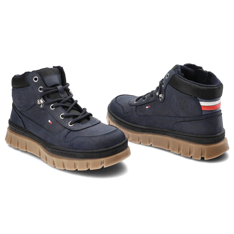 Turistické Topánky Tommy Hilfiger - T3B5-32517-1441800-Lace-Up Bootie Blue 800