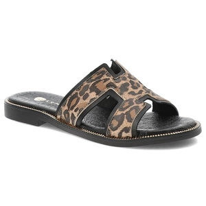 Šľapky ARMODO - 40383 Bf. Czarny+Lampart Beż