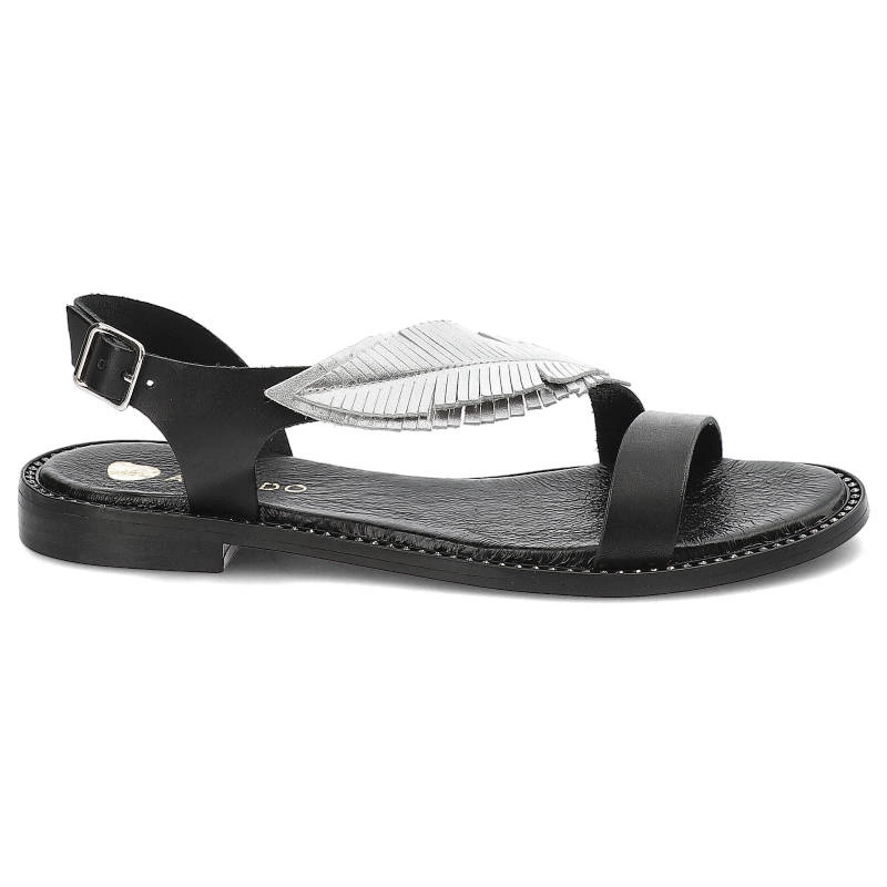 Sandále Armodo - 900C Czarny+Srebrny