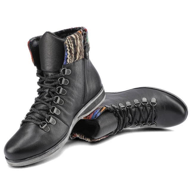 Šnúrovacie Členkové Topánky Maciejka - 03276-01/00-3 Czarny