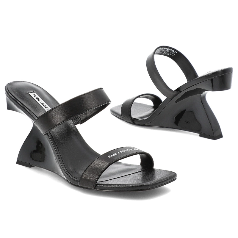 Šľapky KARL LAGERFELD - KL34611 000 Black Lthr