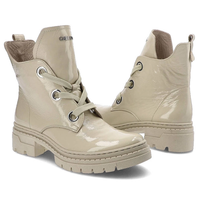 Členkové Topánky Chebello - 2515_-286-000-MIC-S101 Beż Lakier