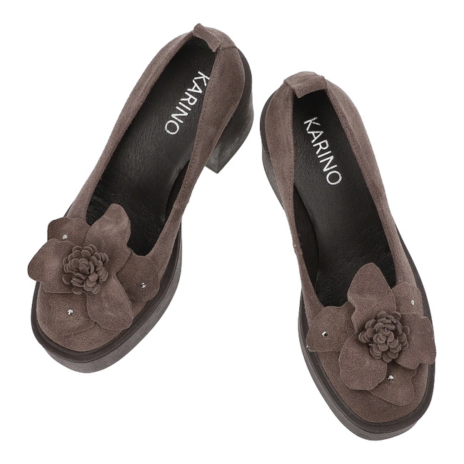 Poltopánky KARINO - 5771/015-P Brąz/Welur