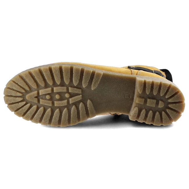 Členkové Topánky Pollonus - 5-1119-005 Żółty Nubuk/Czarny