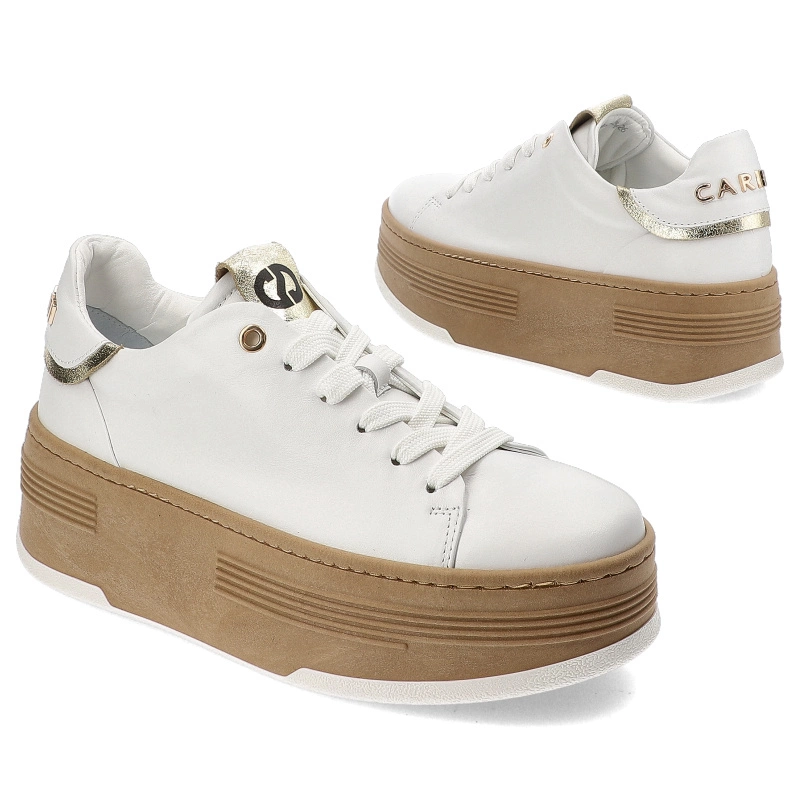 Tenisky Carinii - B10022_-L46-000-000-G73 Biały/Złoty