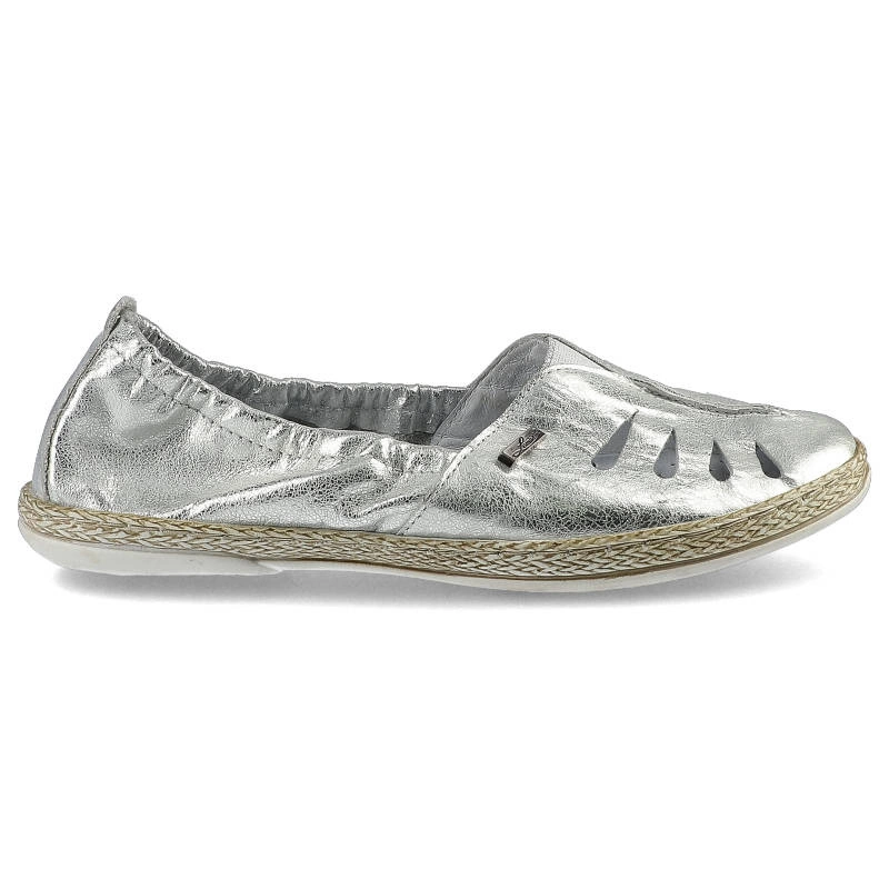Espadrilky Lemar - 10090 Przec. Kryształ Srebro