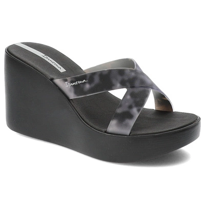 Šľapky Ipanema - 83520 High Fashion Slide Fem AQ406 Black/Grey