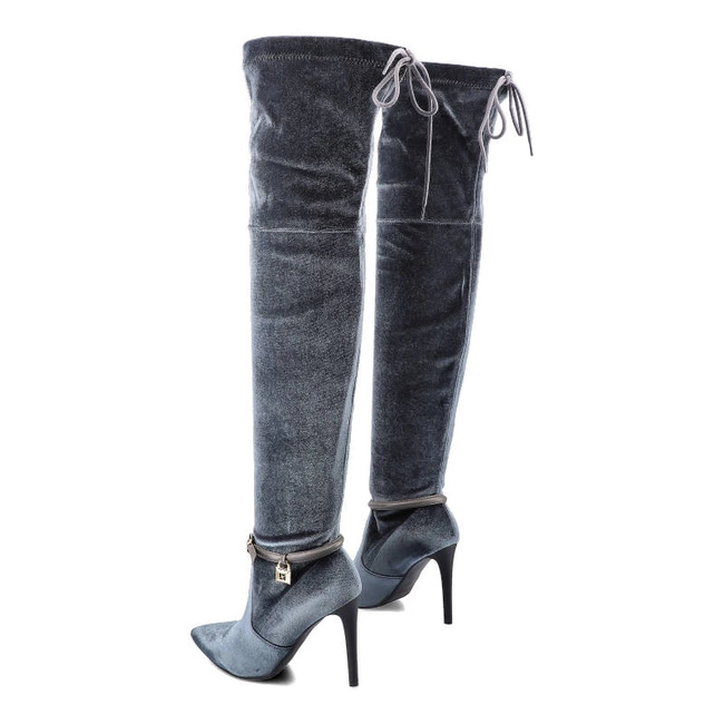 Čižmy Muszkieterki Carinii - B3515_-J34-000-000-A49 Szary