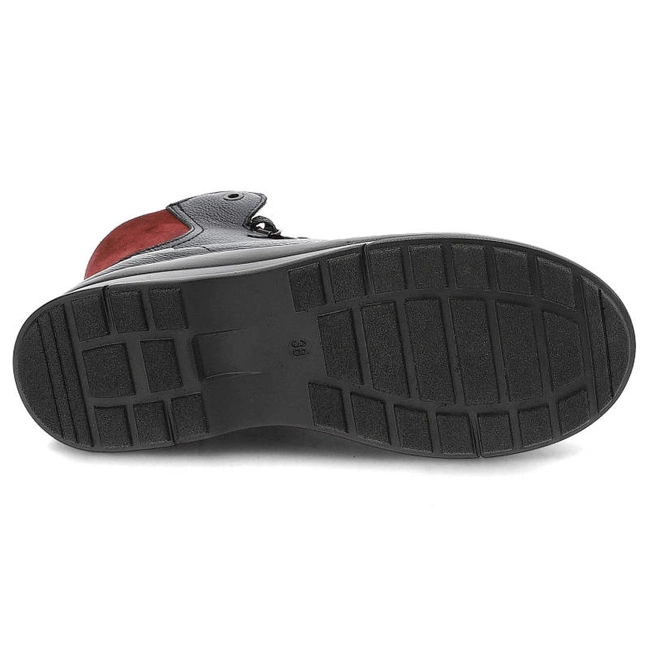 Šnúrovacie Členkové Topánky Pollonus - 5-1459-004 Granat Verona + Bordo