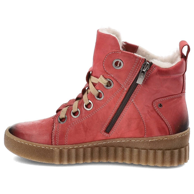 Šnúrovacie Členkové Topánky Armodo - 753 Czerwony K6