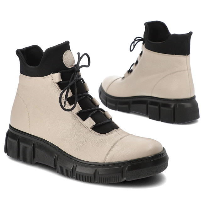 Šnúrovacie Členkové Topánky Armodo - 1519 Beżowy 2051