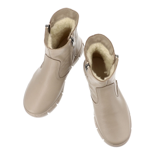 Členkové Topánky WASAK - 0730 Latte Groszek/Wełna