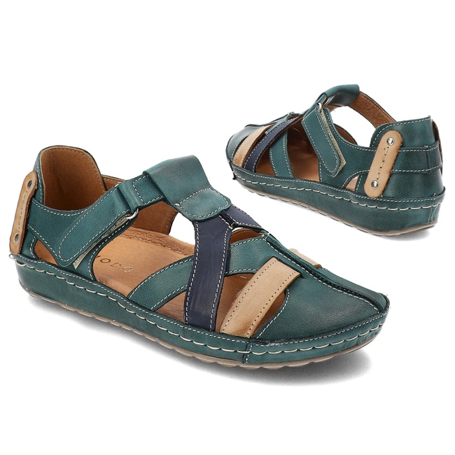 Sandále Armodo - 74 Zielony/Granat/Rudy 948/949/952