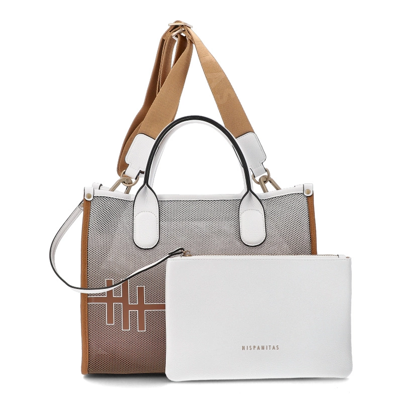 Kabelka HISPANITAS - BV253824 Borneo-V25 Cuoio Samba-V25 White