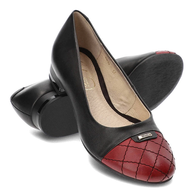 Poltopánky Libero - 4490 Czarny/Bordo 74/8