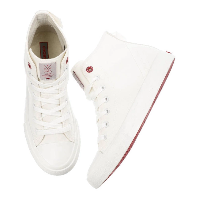 Plátenky Cross Jeans - LL2R4086C Biały