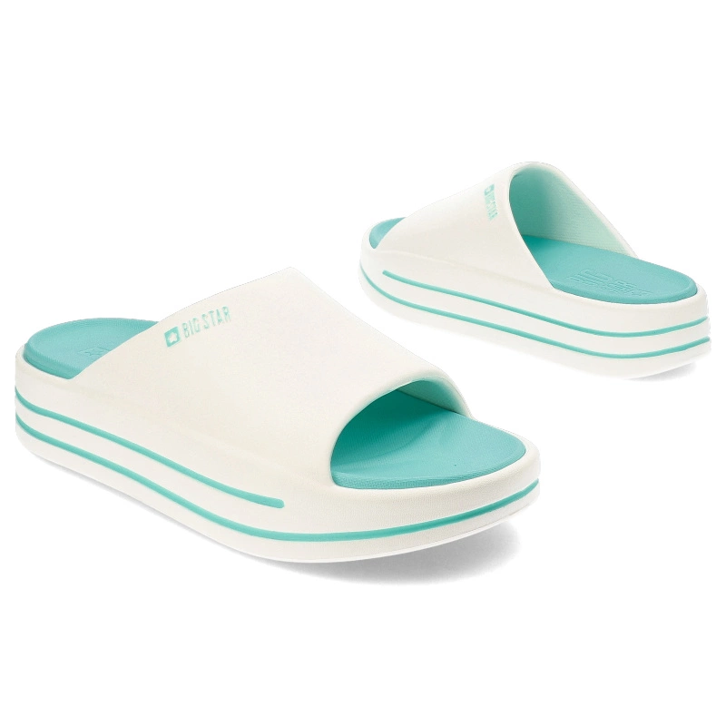 Šľapky Big Star - NN274A038 Biały/Mięta