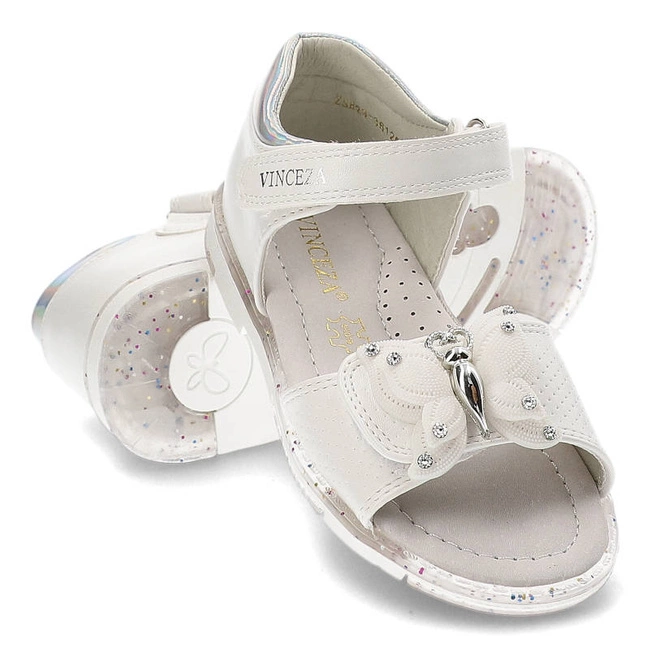 Sandále Vinceza - 23-36125 WH Biały