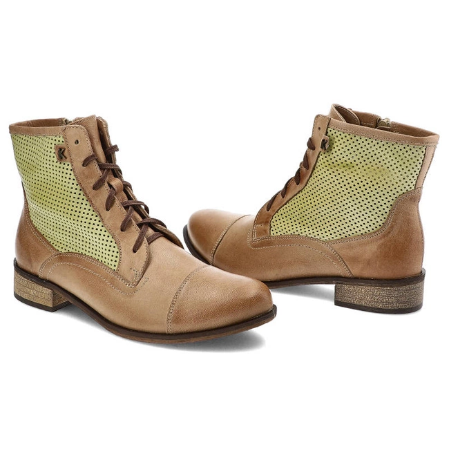 Členkové Topánky Karino - 754/064-P Beż/Zielony