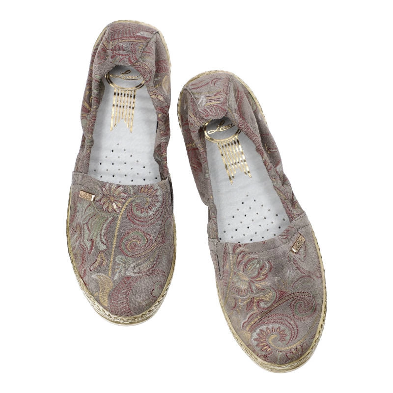 Espadrilky Lemar - 10012 Haft Szary