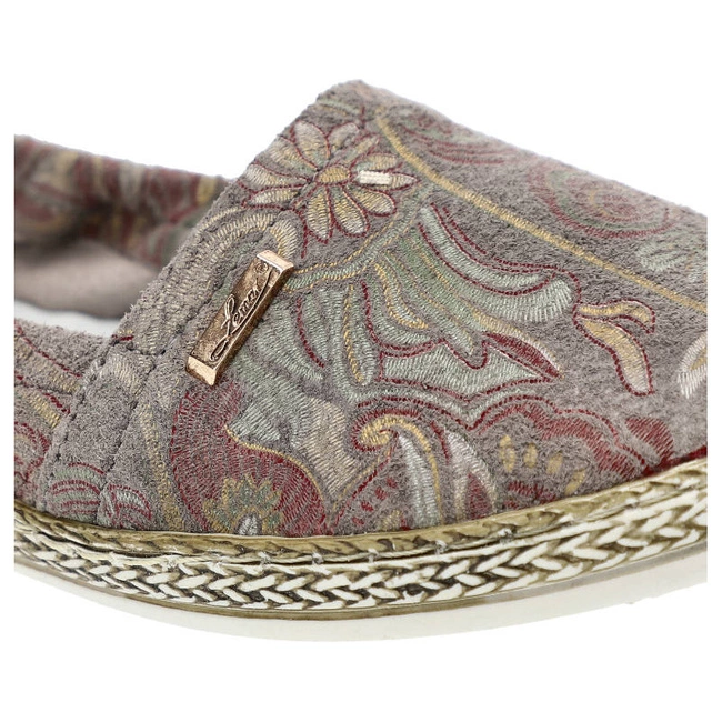 Espadrilky Lemar - 10012 Haft Szary