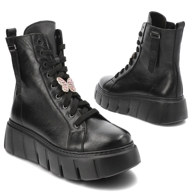 Členkové Topánky Nessi - 24691 Czarny 1