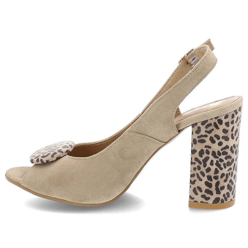 Sandále ARMODO - 1819 Beż Zamsz+Pantera