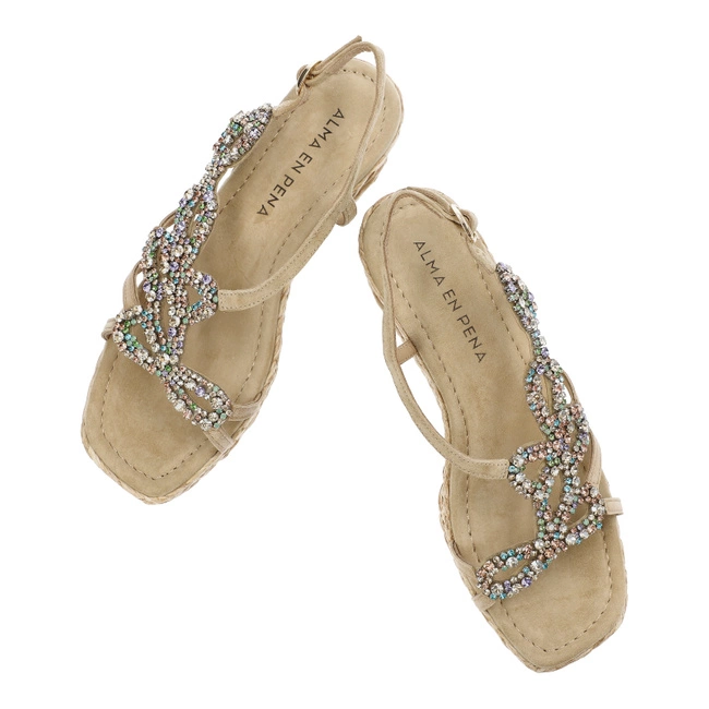 Sandále Alma en Pena - V241010 Suede Sand