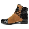 Členkové Topánky Damiss - DS-288 Czarny Lak/Camel Welur