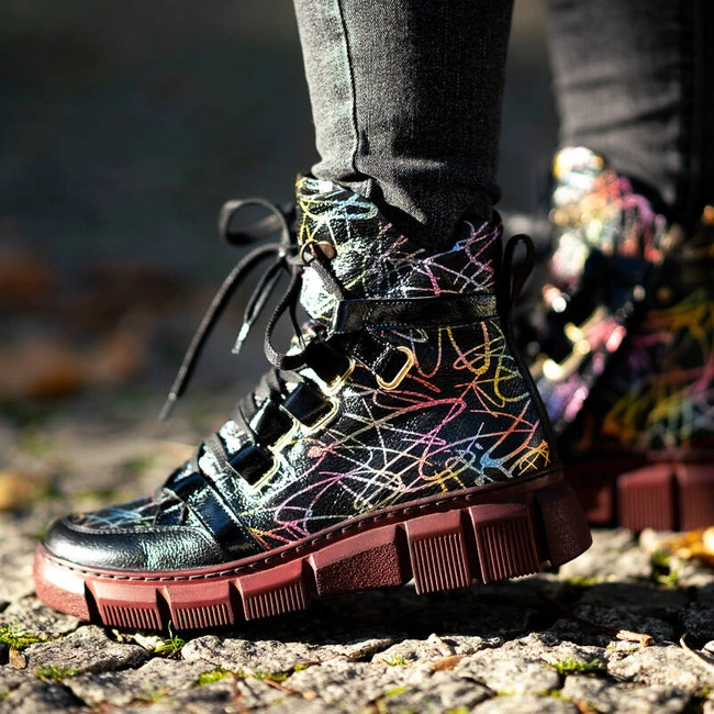 Šnúrovacie Členkové Topánky Maciejka - 06158-01/00-7 Czarny