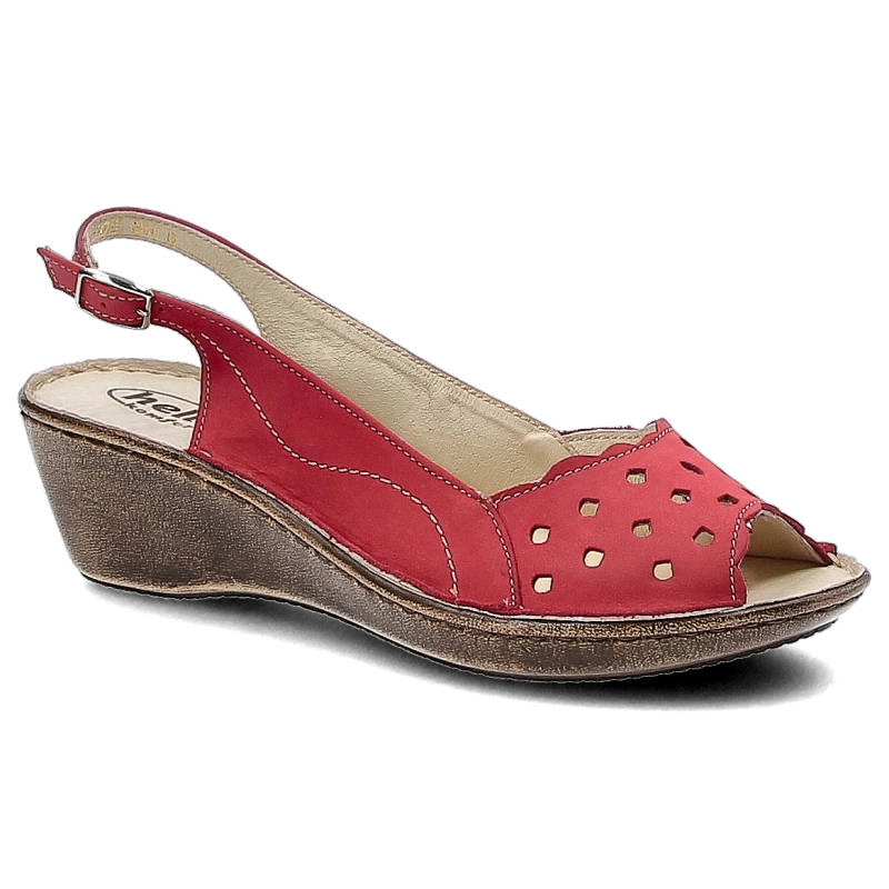 Sandále Helios - 605 Czerwony