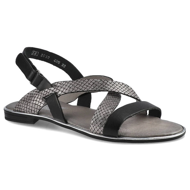 Sandále Lemar - 40033 Bf.Czarny/Moro Metal Srebro