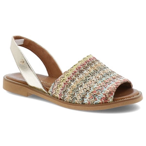 Sandále ARMODO - 40424 Plec.Multi+Kryształ Zł.