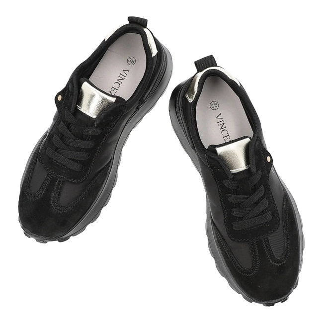 Tenisky VINCEZA - 41491 BK Czarny/Skóra