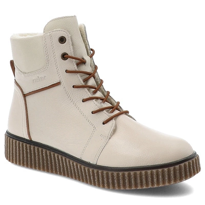 Šnúrovacie Členkové RIEKER - Y4303-80 White