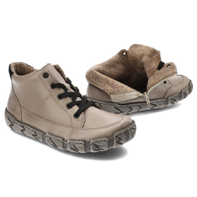 Šnúrovacie Členkové Topánky Rieker - L0301-64 Beige