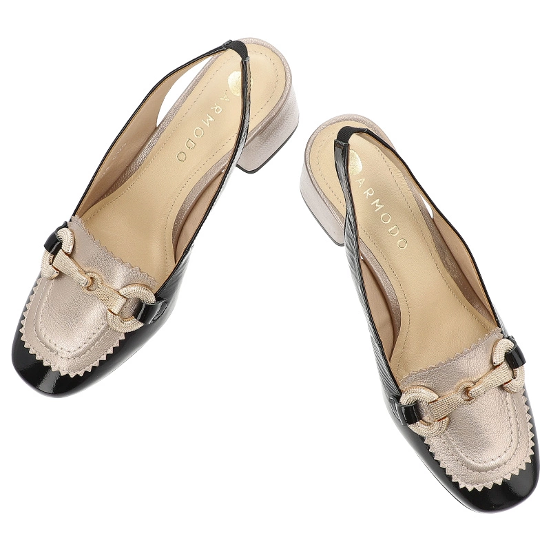 Sandále ARMODO - 1374 Czarny Złoty 272/1814